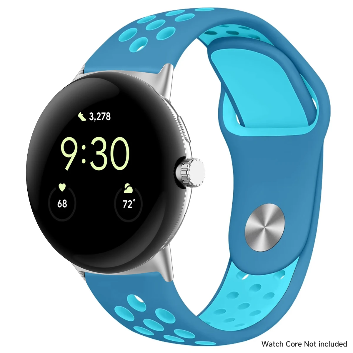 Breathable Silicone Sports Band for Google Pixel Watch - 41mm & 45mm Accessory Bracelet