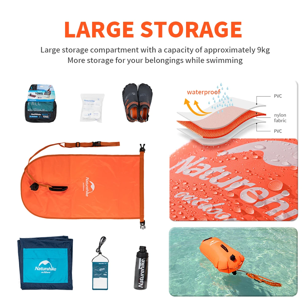 Naturehike Swiming Dry Bag Waterproof Storage Bag Inflatable Floating Bag Snorkeling Swimming Air Bag River Boating Rafting Bag