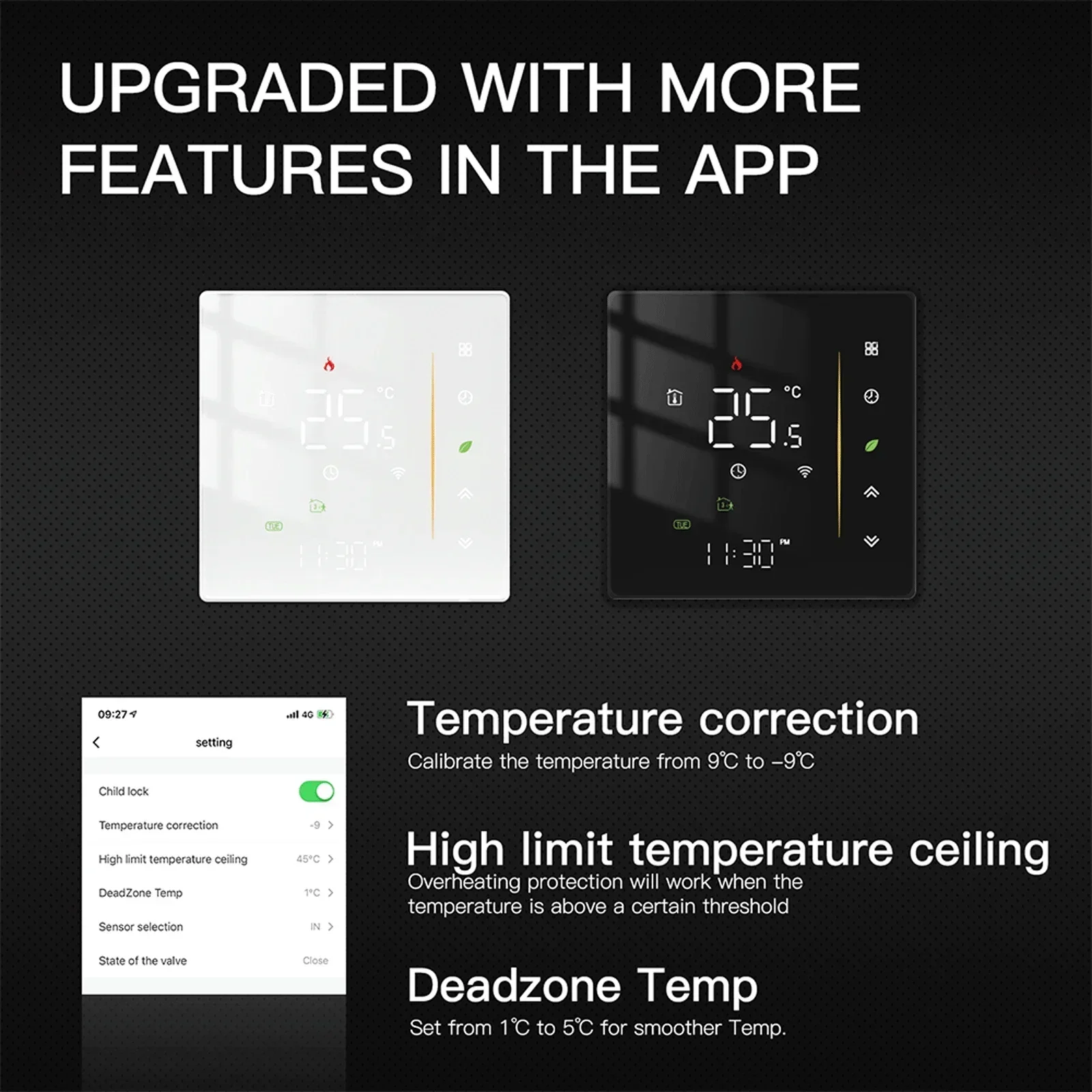 MOES Zigbee Thermostat Room Temperature Controller Water/Electric Floor Heating Gas Boiler Humidity Tuya Work with Alex 5A16A
