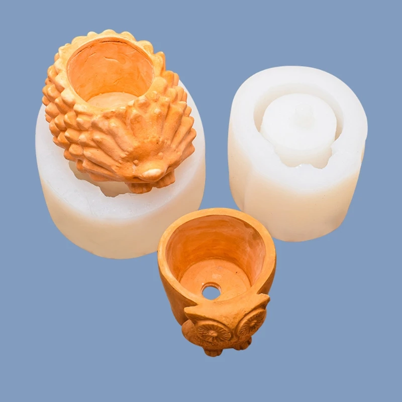 Y4QE Cement Flowerpot Epoxy Resin Mold Plant Pot Silicone Mould DIY Crafts Home Decorations Casting Tool