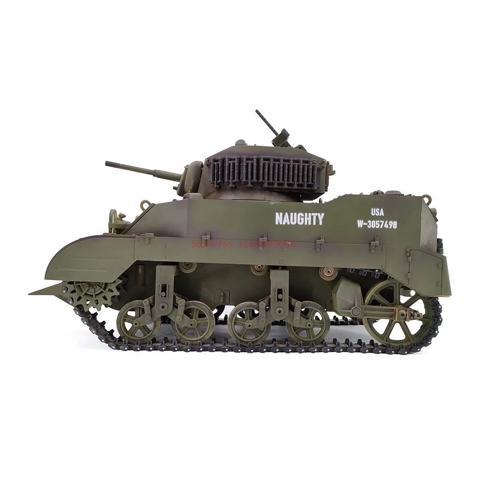 Kubing Ke 1/16 Full Scale US Stuart M5A1 Remote Control Tank Smoke Belt Expansion Simulation Model Outdoor Toy Festival Gift 5