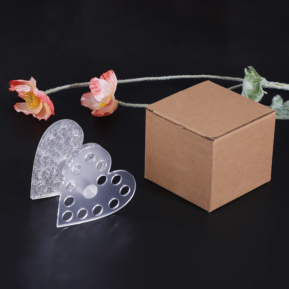 Nail Polish Brush Pen Holder Heart-shaped UV Gel Painting Pen Holder Display Stand Organizer Shelf Manicure Accessories Tools