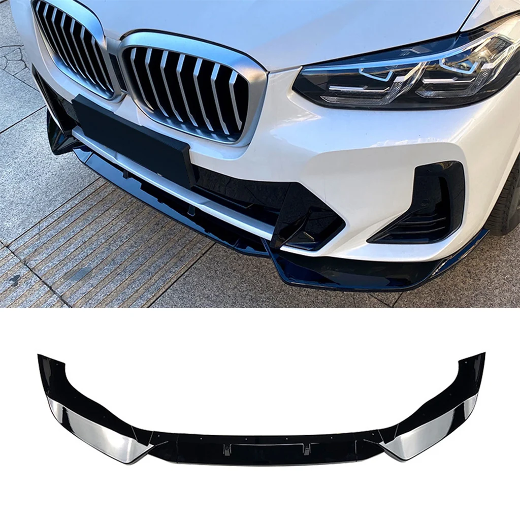 

Сплиттер спойлера на передний бампер для BMW X3 X4 G01 G02 M Pack 2022 2023 2024 глянцевый черный автомобильный набор для тюнинга кузова