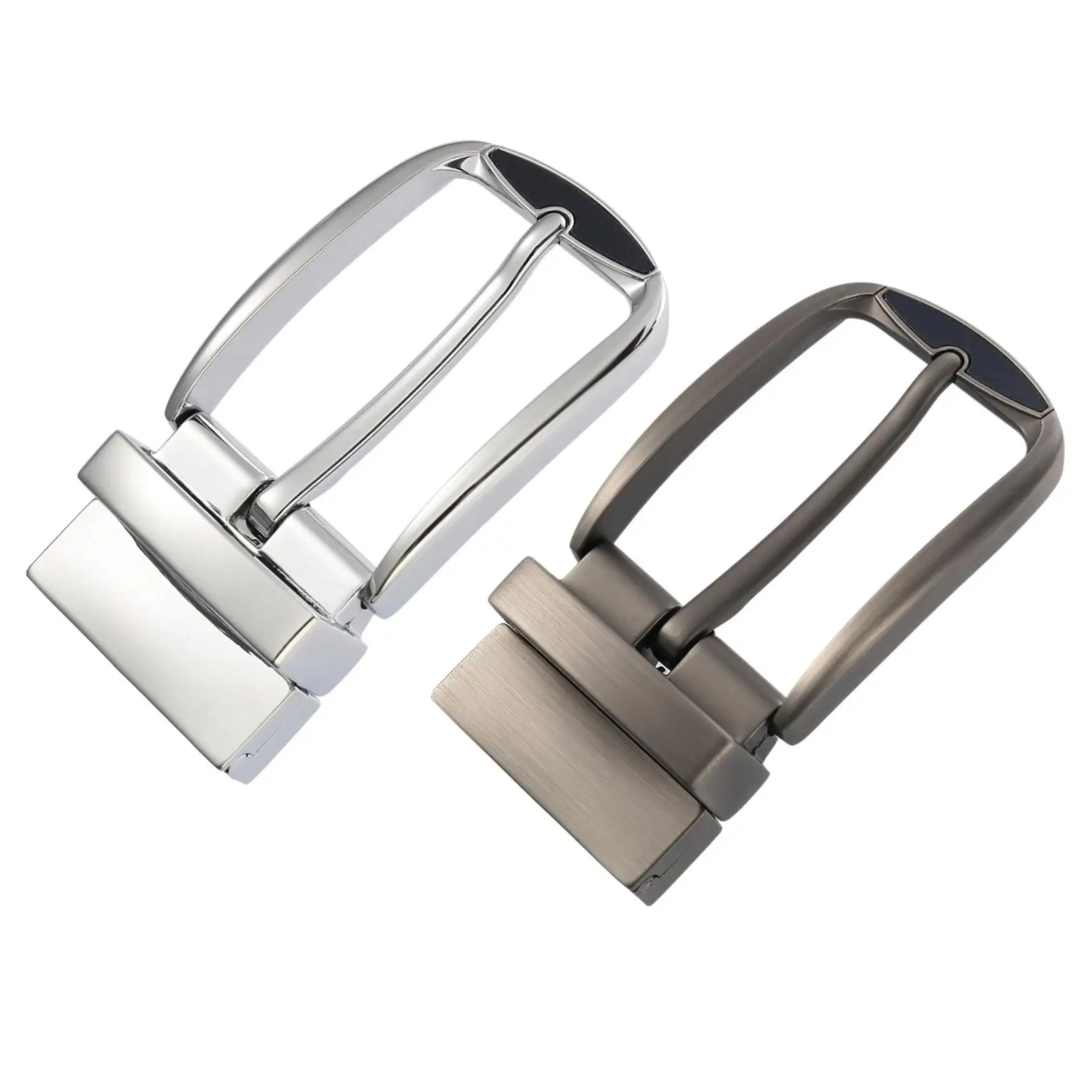Reversible Metal Belt Buckle for Leather Strap Classic for 33mm-34mm Belt Mens Pin Belt Buckle