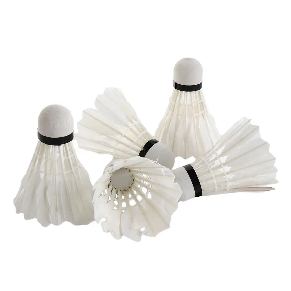 Professional Goose Feather Badminton Shuttlecocks 12 Pack White_voghion.com