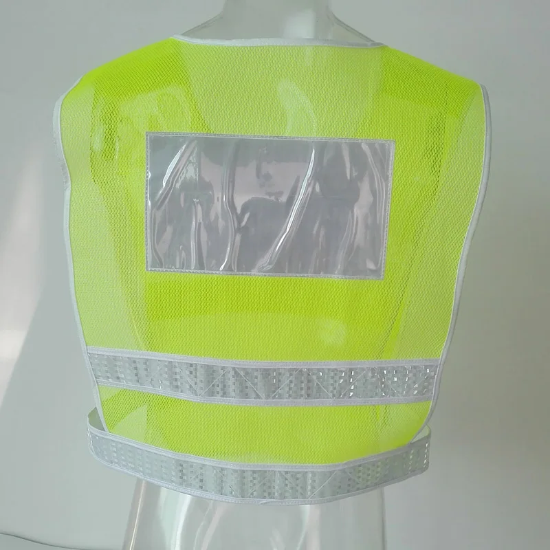 Mesh Reflective Warning Vest Safety Adjustable High Visibility Waistcoat Motorcycle Jacket Fluorescent Outdoor Clothinges