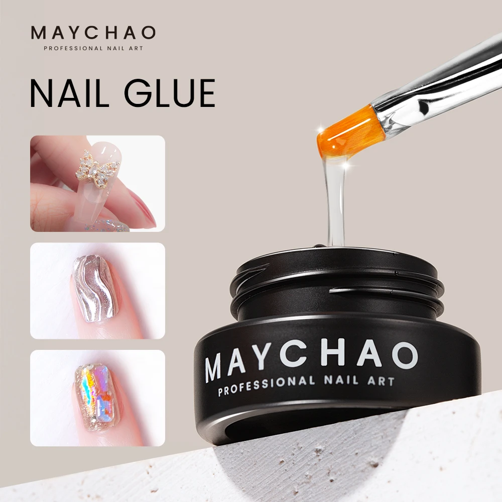 MAYCHAO Nail Rhinestone Adhesive Glue Nail Art Gel Reinforcement Gel No