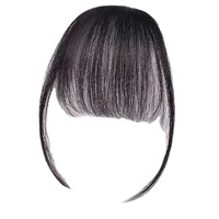 3D Remy cheveux humains Air frange pour fille femmes front réédition une pince dans les Extensions de cheveux frange naturelle postiche 4 couleurs 2