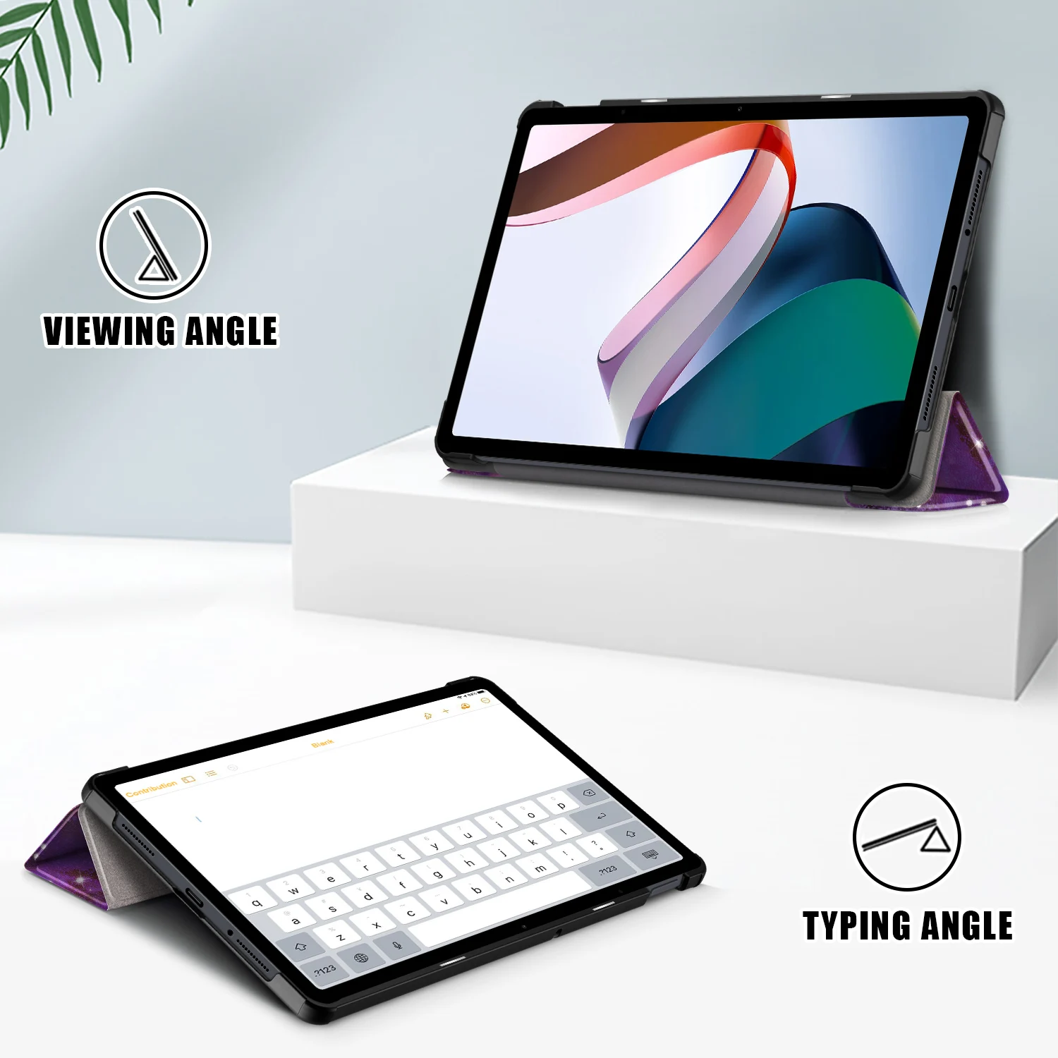 Silicone Macio Volta Case Inteligente para Xiaomi Redmi Pad se Suporte para Tablet Suporte Trifold 11 2023 - Imagem 3