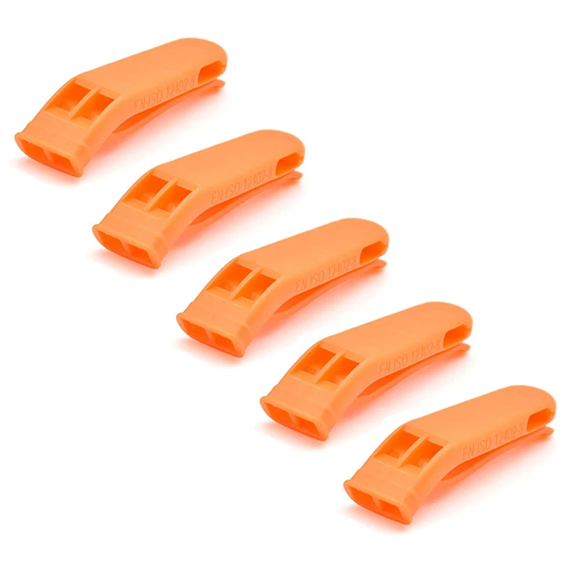 5Pcs Whistle Outdoor Camp Survival Emergency Loud Whistle Sports Match Dual Band Multifunction Equipment
