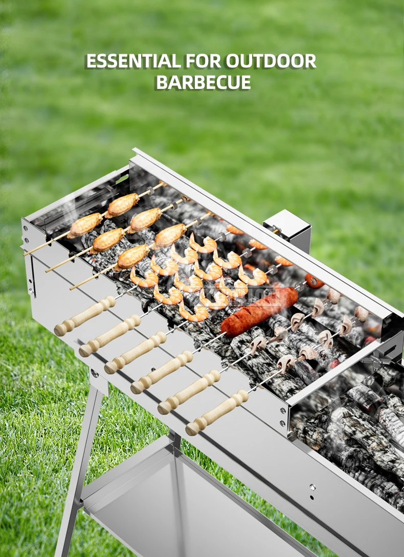 Description Picture 3 of itemNew Version Automatic Rotary Grill with Adjustable Skewer Barbecue Tools