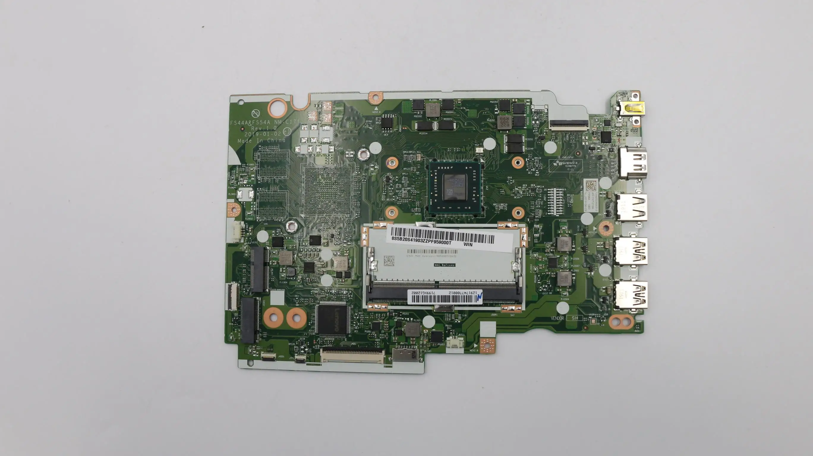 

S145-15AST IdeaPad motherboard Model SN NM-C171 FRU 5B20S41903 5B20S41907 5B20S41905 5B20S41893 CPU AMDA49125 A69225 AMDA99425