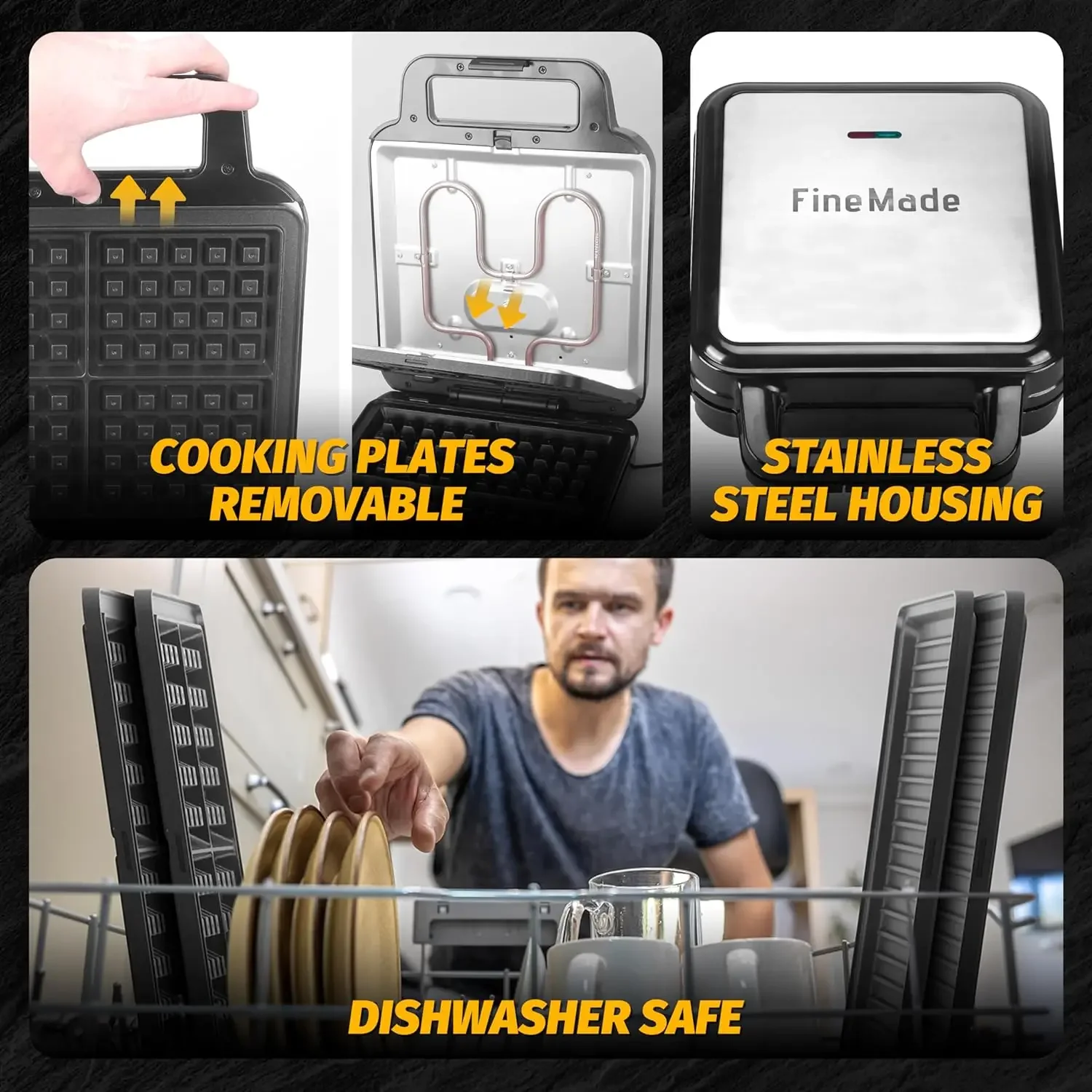 Panini Grill Press Breakfast Sandwich Maker 3 in 1, Electric Griddle Panini Press, Grilled Cheese Maker, Sandwichera Electrica 4