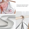 1/2 Layer Pop Up Clothes Dryer Rack Foldable Windproof Sweater Drying Rack Towels Socks Underwear Mesh Drying Rack For Home 3