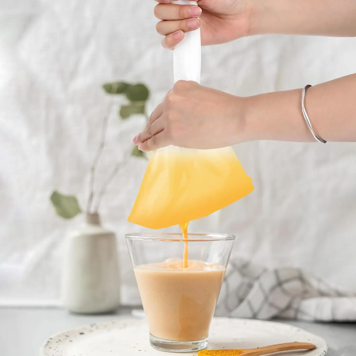 Reusable Filter CheeseCloth Bag with Adjustable Drawstring 100 Mesh Strainer Bag for Brewing Hops Grains Fruit Wine Straining Reusable Filter CheeseCloth Bag with Adjustable Drawstring 100 Mesh Strainer Bag for Brewing Hops Grains Fruit Wine Straining