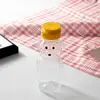 1/2/3PCS Portable Transparent Water Cup Cute Bear Plastic Water Bottle New Creative Students Children Honey Squeeze Bottle Cream 3