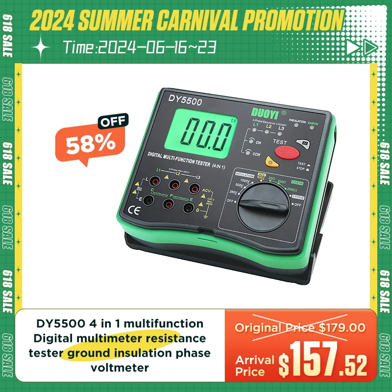 DUOYIDY5500Digital4in1MultifunctionTesterInsulationTester