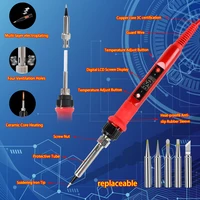 Temperature Electric Soldering Iron Kit 110V 220V 80W LCD Solder Welding Tools With Multimeter Welding Tool Kit - Image 5