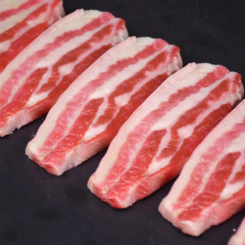 Simulated Meat Fake Pork with Fat and lean meat Food Props Pork Slices Cabinet Decoration Simulated Food Pendant Meat Model