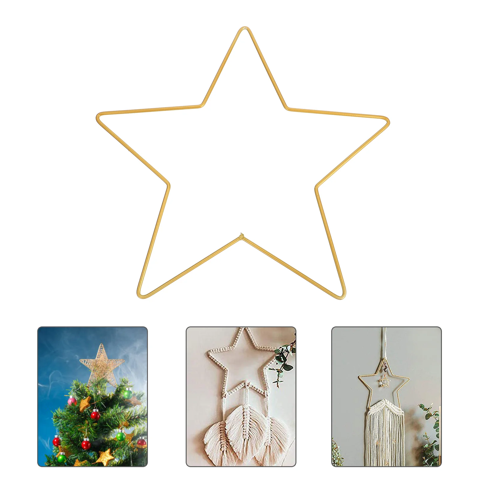 

Star Shaped DIY Craft Metal Catcher Ring Macrame Hoops Catcher Frame Circles Tools for Catcher Making Dreamcatchers Wreaths 30cm