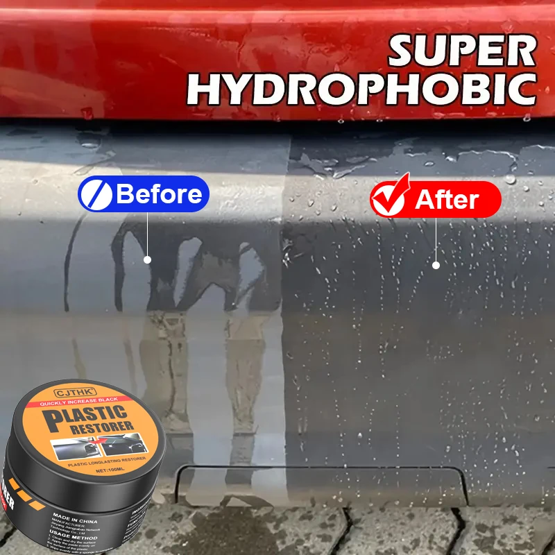 Car Plastic Restorer Crystal Clear Auto Interior Leather & Panel Renewal Wax Coating Agent Back To Black Gloss Car Wax Polish 5