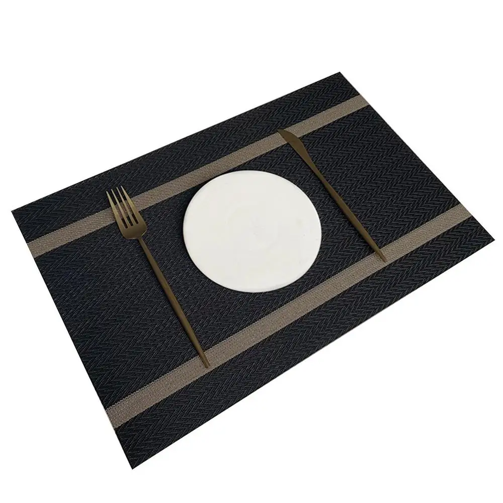 thumbnail image 1 of Mantel individual de PVC para mesa de comedor, 45 x 30 cm, mantel individual de lino, accesorios elegantes para copas de vino, manteles individuales decorativos para mesa, 1 of 5