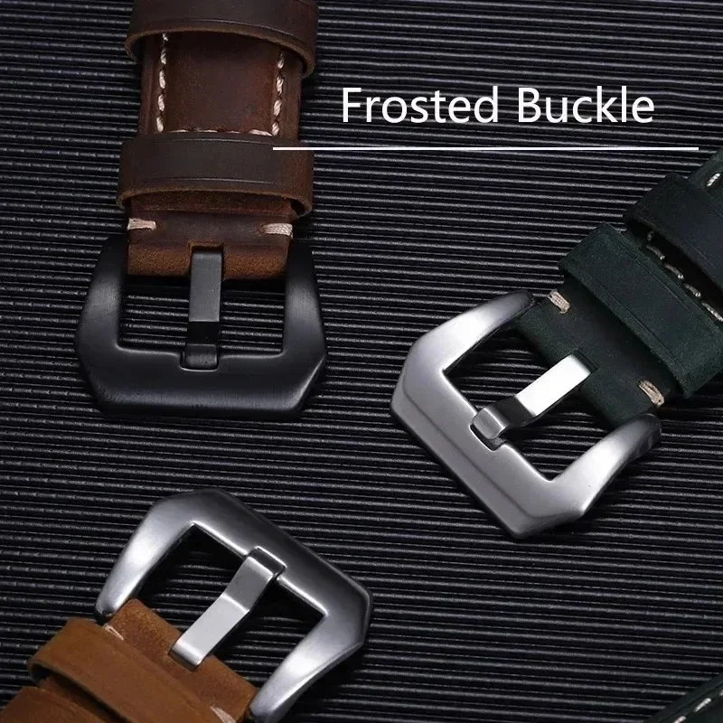 Premium Vintage Frosted Genuine Leather Watch Strap