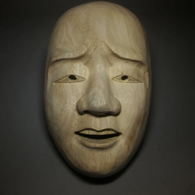 

21*13*7 CM Hand Carved Japanese Noh Mask MASK - QH055