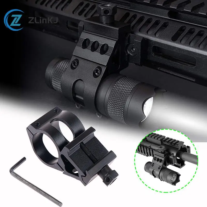 Tactische Quick Release Offset Zaklamp Mount Houder Picatinny Rail Zaklamp Rail Mount 45 Graden Zicht Mount Accessoires