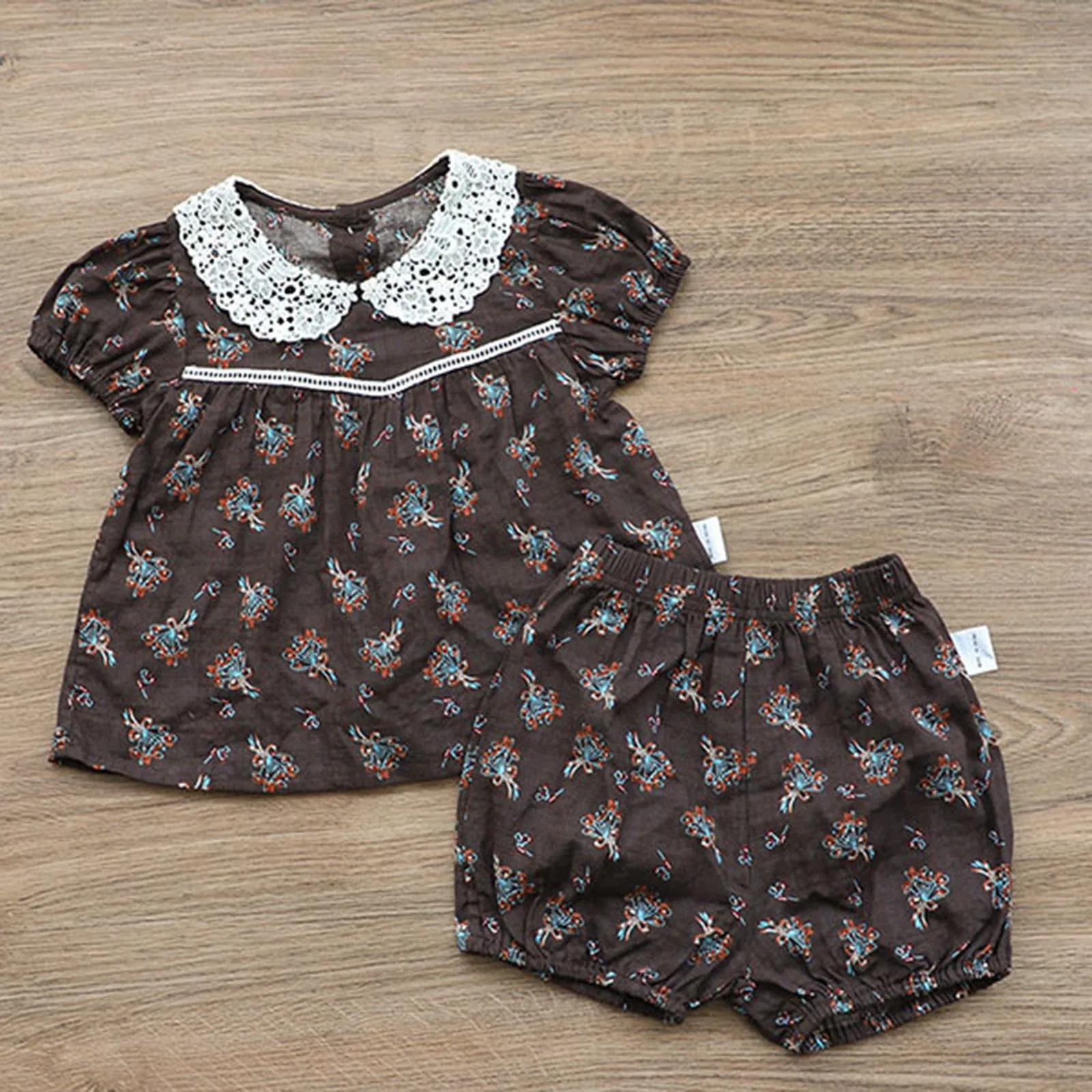 

Newborn Infant Baby Girls Clothes Set Summer Floral Short Sleeve Tops+Shorts Flower Shorts Sets Outfits Baby Clothes 1 2 3 Years