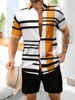 2024 Summer New Men's Short-sleeved Shirt And Beach Shorts Set Running Men's Shorts Everyday Urban Fashion Men's Casual Shirt 1