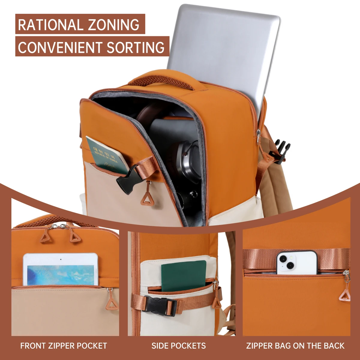 New Travel Backpack, Women's Backpack, Short-Distance Business Trip, Lightweight Travel Bag, Luggage Bag, College Student Computer Bag, Boarding and Commuting