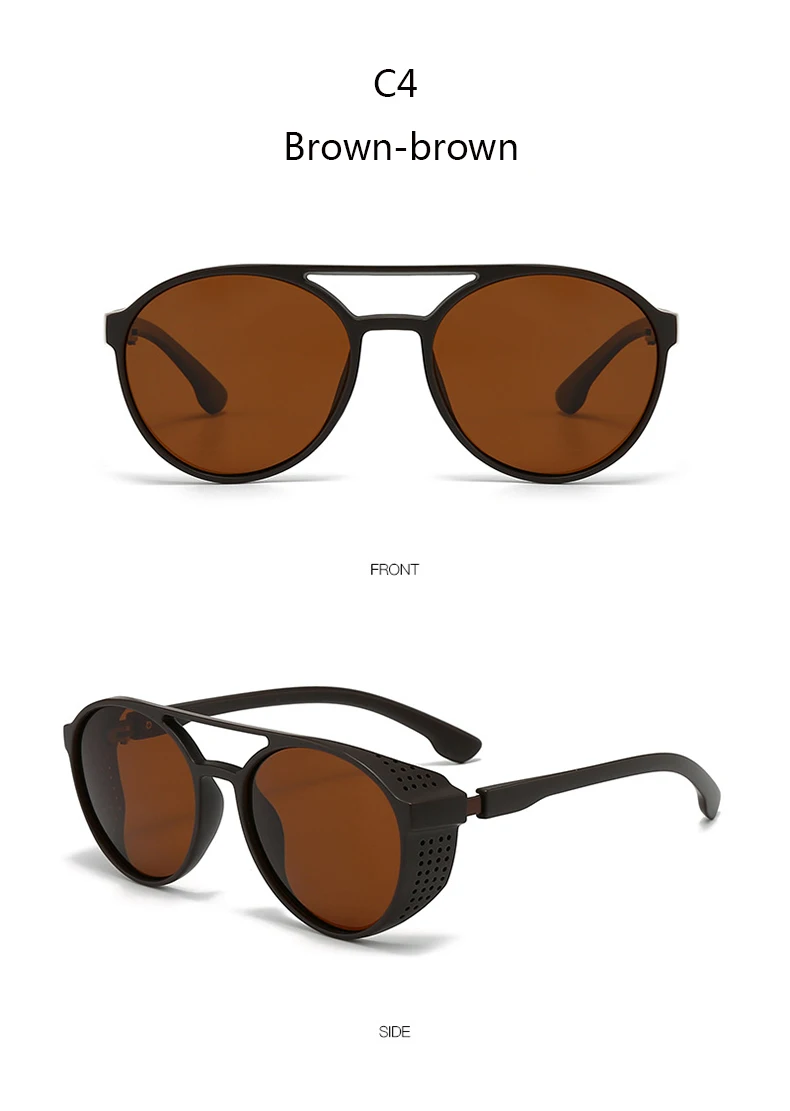 BOYSEEN Polarisierte Sonnenbrille im Punk-Stil, Nachtsichtbrille, gelbe Brille, winddichte Brille für Motorradfahren – Detail 13