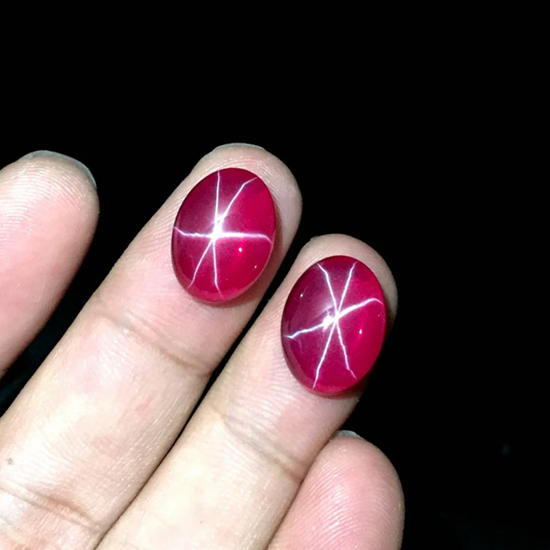 Pretty Natural Star Ruby (Observe under light) Oval Flat Cut 13&times;18mm VVS Loose Gemstones for Jewelry Making/Collection/Inlay