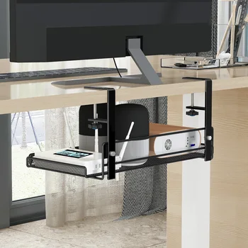 Scaffale portaoggetti sotto la scrivania per ufficio, artefatto portaoggetti, sospeso sotto la scrivania, stazione di lavoro, organizer da tavolo, scaffale divisorio per cesto sospeso