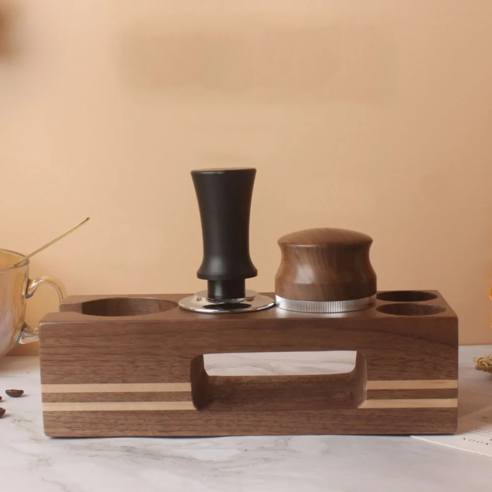 

51/54/58mm Coffee Tamper Holder Filter Stand Portafilter Holder Rack Wooden Base For Espresso Coffee Maker Tools Coffeeware