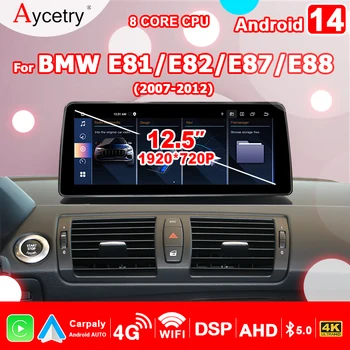 Pantalla estéreo inalámbrica Carplay Android 14 para coche BMW 1 Series E81 E82 E87 E88 2004-2012 CCC CIC IDrive Radio de coche Multimedia BT 1