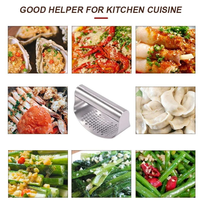 Presse-ail et gingembre manuel en acier inoxydable ustensile cuisine_voghion.com