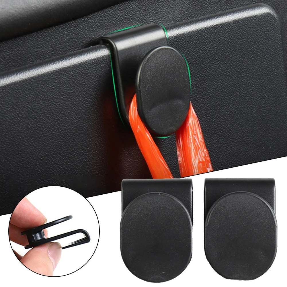 2pcs Front Trunk Hook ABS For Tesla Model Y Hanger Grocery Bag Cargo Hook Holder Car Accessories Black