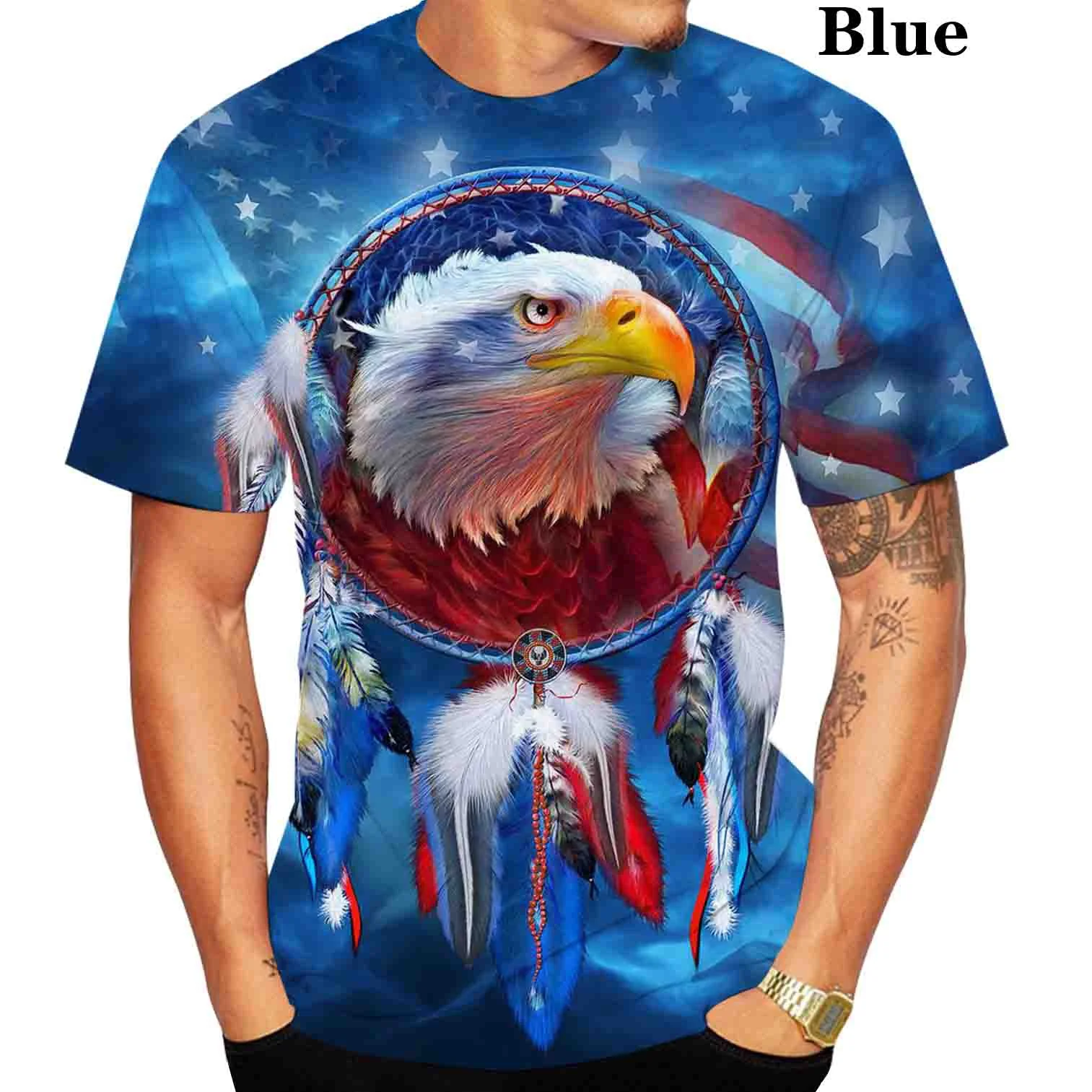 

Fashion Eagle 3d Printed T Shirt for Women and Men Cool Summer Short Sleeves Casual Sport Tops