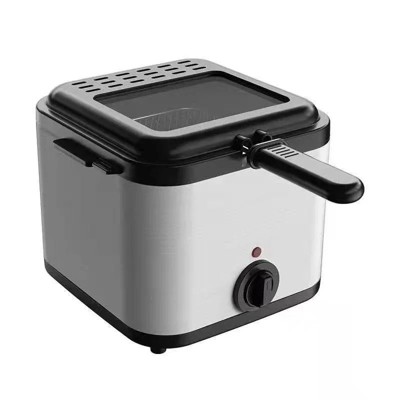 Electric Deep Fryer Mini Deep Fat Fryer Smart Home Fryer Large Capacity Oil-free French Fries Machine/1.5L 2