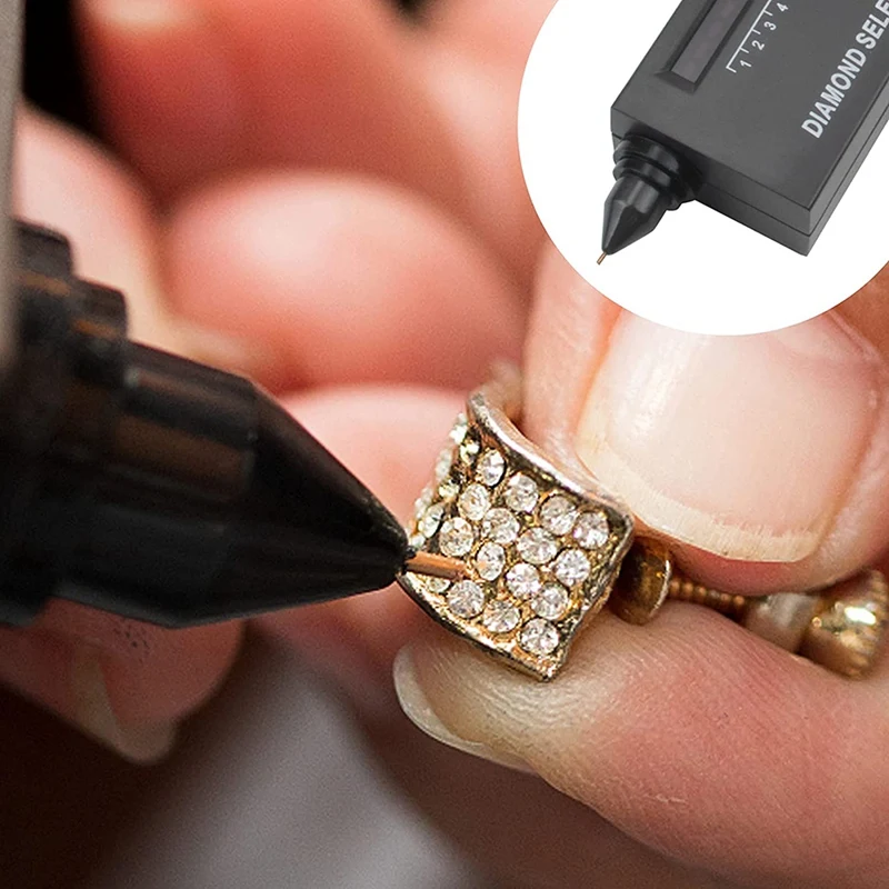 Diamond Tester Pen,Professional Diamond Detector With 60X Mini Led Magnifying, Diamond Test Pen For Novice And Expert