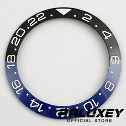 Sloping Sea Deep Ceramic Bezel Insert for Diving Watches - Premium Replacement for Men (Black Blue)