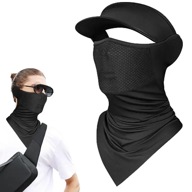 

Sun Protection Face Cover Earloop Cold Feeling Neck Gaiter Sunscreen Face Veil With Cold Feeling Lightweight 360-Degree Sun