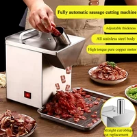 PBOBP Automatic Electric Sausage Slicer Small Machine Commercial Vegetable Cutter Cucumber Ham Sausage Slicer Slicing Machine 1