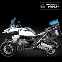 Gold Wing Touring Motorbike Model Building Blocks Technical 1:5 Scale Motorcycle Bricks Desk Decoration Assembly Set Kids Toys 4