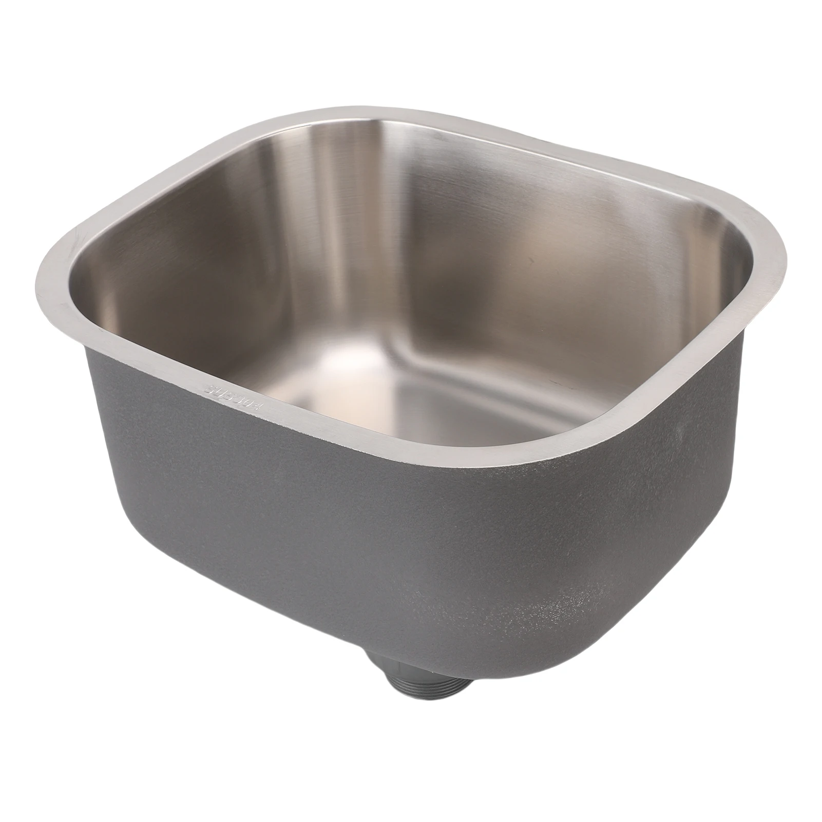 Single Bowl Water Sink 304 Stainless Steel Integrated Undermount Basin Washing Sink for Kitchen Bar Bathroom Undermount Sink