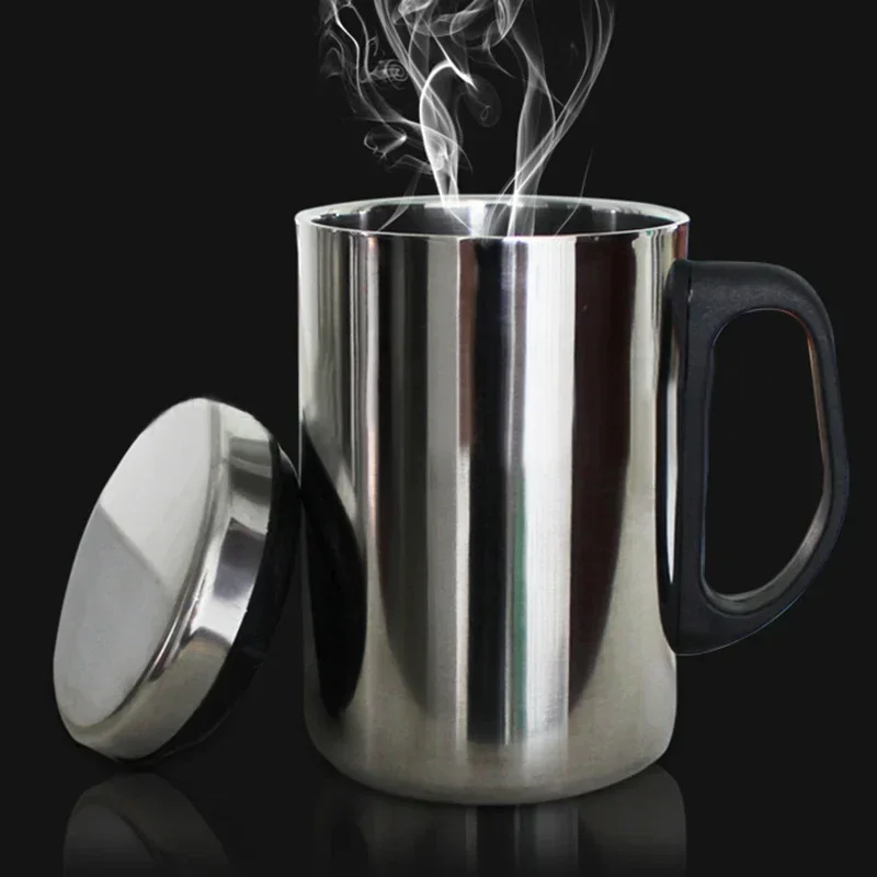 350/500ml Stainless Steel Thermal Cup with Lid Insulated Cup Coffee Milk Tea Cups Office Water Mugs For Travel Camping Water