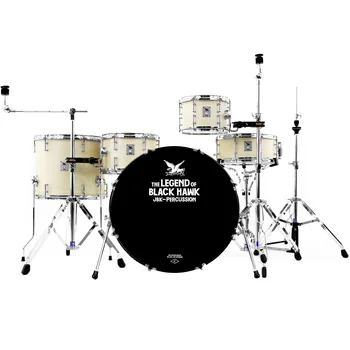 Beatello JBK Percussion InstrumentDrum Set Silver/Black/Khaki Colors Available Heavy-Duty Stand Drum Set With Cymbals Set