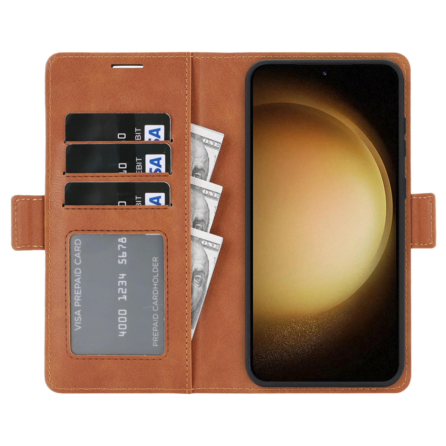 Luxury PU Leather Detachable Wallet Case with Magnetic Closure and Card Slot